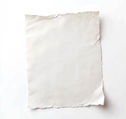 Poster - Crisp blank textured paper sheet with torn edges for creative design and background use : Generative AI
