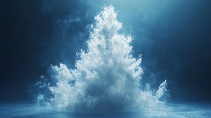 Poster - Impressive Water Splash Forming an Abstract Cloud Structure Creating Ethereal Beauty with Depth and Motion : Generative AI