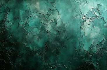 Poster - Textured Turquoise Surface with Abstract Layering and Artistically Crafted Details : Generative AI