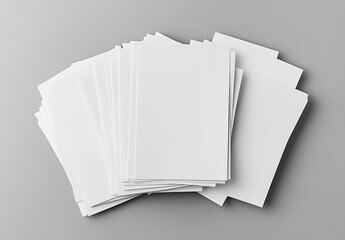 Aufkleber - Stack of fresh clean blank sheets of paper in bright light for office and creative use : Generative AI