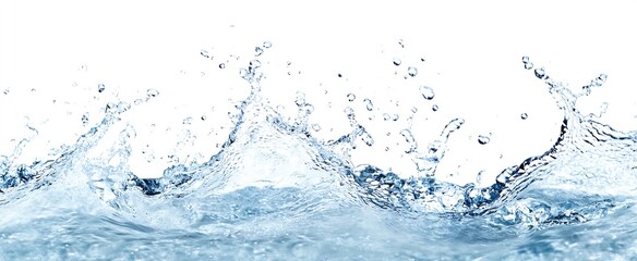 Poster - Vibrant water splash creating beautiful shape with droplets against a bright background : Generative AI