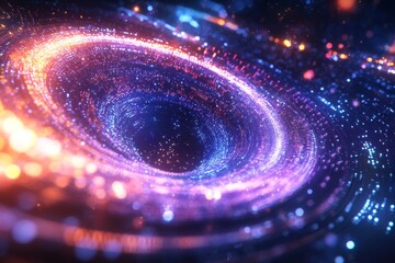 Wall Mural - cosmic vortex swirling in a digital galaxy