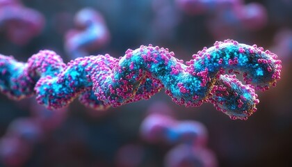 Poster - Colorful Molecular Structure with Unique Patterns and Textures in a Symmetrical Design