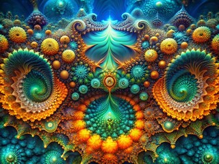 Poster - Double Exposure: Repeating Organic Scientific Illustration - Abstract Botanical Art