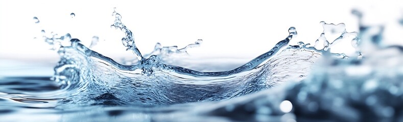 Poster - Beautiful water splash with droplets creating dynamic motion and reflections : Generative AI