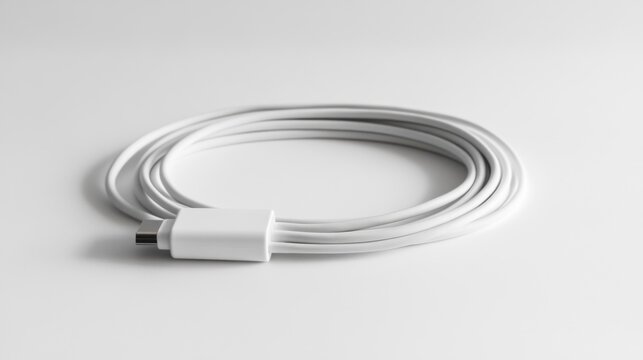 A retractable charging cable with a sleek design placed on a clean white background.