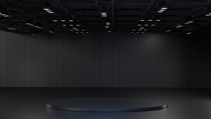 Wall Mural - 3D Virtual TV Studio News, Backdrop For TV Shows .TV On Wall.3D Virtual News Studio Background,3d illustration