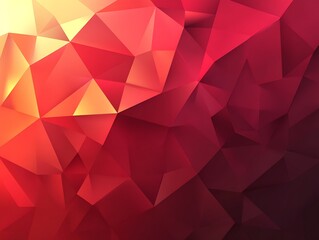 Aufkleber - Abstract Geometric Background with Vibrant Shades of Red and Orange in Modern Art : Generative AI