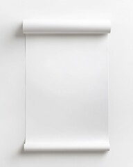 Aufkleber - Blank white paper roll on a clean background ideal for design or art purposes : Generative AI