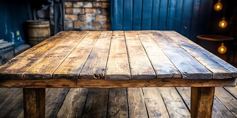 Aufkleber - Rustic wooden table background with vintage charm and unique texture