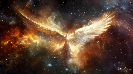 majestic galactic nebula stretching across the vast black expanse of cosmic emptiness showcasing the