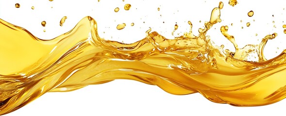 Aufkleber - Dynamic splash of golden liquid capturing the essence of movement and fluidity in design : Generative AI