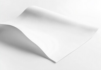Aufkleber - Close up view of a smooth wave of blank white paper showcasing its pristine quality and texture : Generative AI