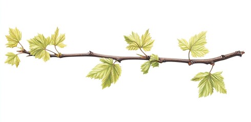 Poster - Artistic depiction of young grapevine leaves showcasing delicate detailing and texture : Generative AI