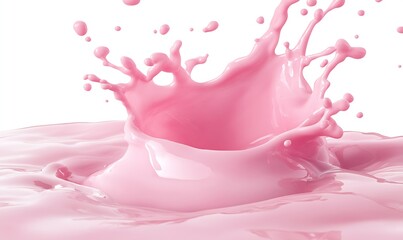 Aufkleber - Vivid pink liquid splashing upwards showcasing movement and elegance for artistic representation in design : Generative AI