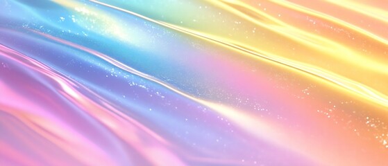 Poster - Vibrant flowing pastel water texture with sparkling light reflections in dreamy hues : Generative AI