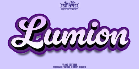 Poster - retro editable text effect, customizable 80s and vintage 3d font style