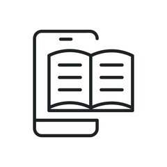 Wall Mural - e-learning thin line icons. editable stroke and perfect pixel on transparent background