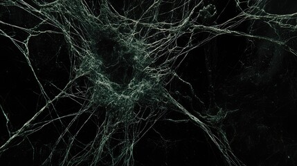 Cobweb texture on black background. Abstract web wallpaper, art horror