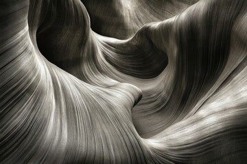 Poster - Abstract Textured Patterns in Smooth Curves and Waves of Natural Rock Formation