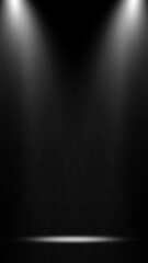 Poster - Two Spotlights crossing each other 4k Animation on the black background. Vertical spotlight isolated, seamless loop.