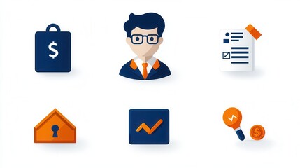 Poster - A pack of 15 thin line evaluation icons showcasing various business analytics and finance concepts such as data analysis financial reporting investment portfolio management and strategic planning