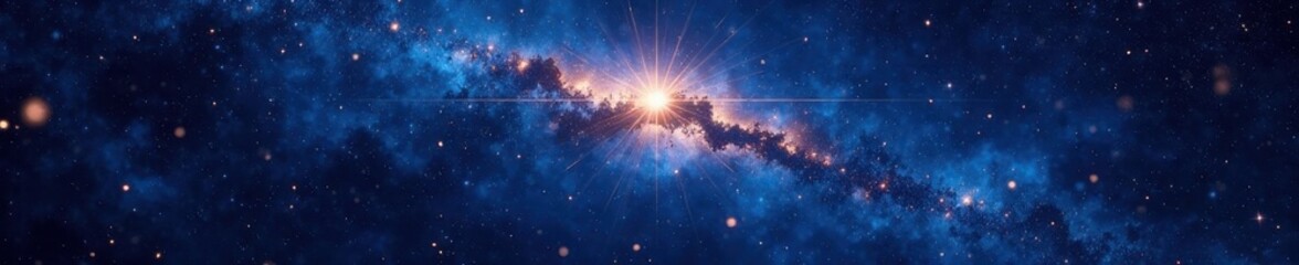 shiny starfield against a deep blue blackness of outer space, astronomy, celestial, cosmic