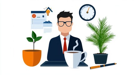 Poster - Organized and Efficient Workspace for Productive Professionals