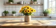 © Nina - Sunlit Kitchen with Vibrant Sunflower Bouquet