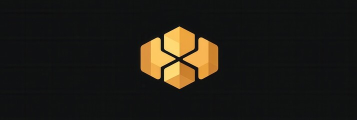 Aufkleber - Minimalist honeycomb logo design showcasing golden honey shades with a modern clean aesthetic for natural branding