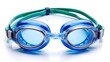 © Papillon - Blue Swimming Goggles on White Background