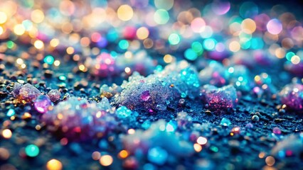 Poster - Iridescent Glitter on Frosty Winter Background - Urban Exploration Photography