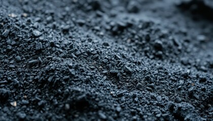 Poster - Black Granular Texture of Fine Ash and Dust with Shadow Play