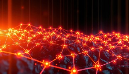 Poster - Abstract Connection Network Representing Digital Transformation