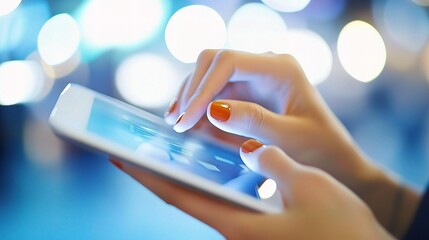Poster - Professional businesswoman working on digital tablet in studio