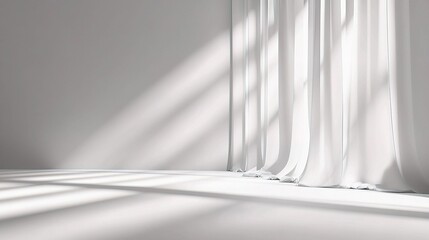 Poster - Minimalistic Light Grey Background for Product Photography Setup