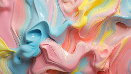 Fototapete - Colorful bright light blue and pink hues seamlessly blended in pastel colors on a surface. Seamless pattern, abstract background, design template.
