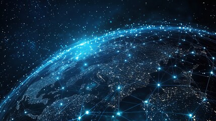 Poster - Stunning High-Tech Digital World with Streamlined Connections
