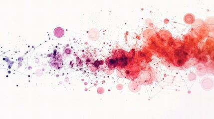 Poster - Abstract Visualization of the Future Web Network on a White Background