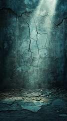 Poster - Dramatic Cracked Wall Background with Light and Texture Effects