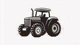 Farm tractor silhouette graphic design