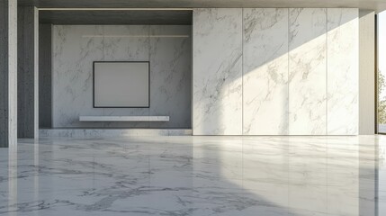 Poster - Minimalist Marble Interior with Seamless Design and Smooth Finish