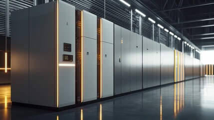 Poster - Modern Energy Storage Center Showcasing Cutting-Edge Technology