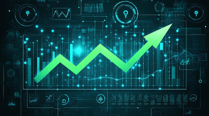 Poster - Market growth analysis digital finance trends infographic technology data visualization business insights