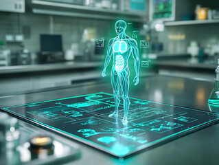 Poster - Exploring human anatomy medical laboratory digital visualization scientific environment interactive perspective education