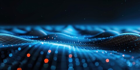 abstract blue background with particles