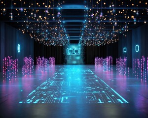 Aufkleber - A futuristic wedding with AI planners and holographic decor