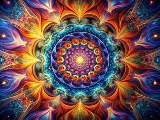 Poster - Mesmerizing Kaleidoscopic Long Exposure Abstract Background