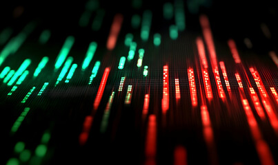 Poster - Abstract digital display with vibrant lines