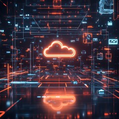 Poster - Neon Cloud Computing Network: Digital Data Infrastructure